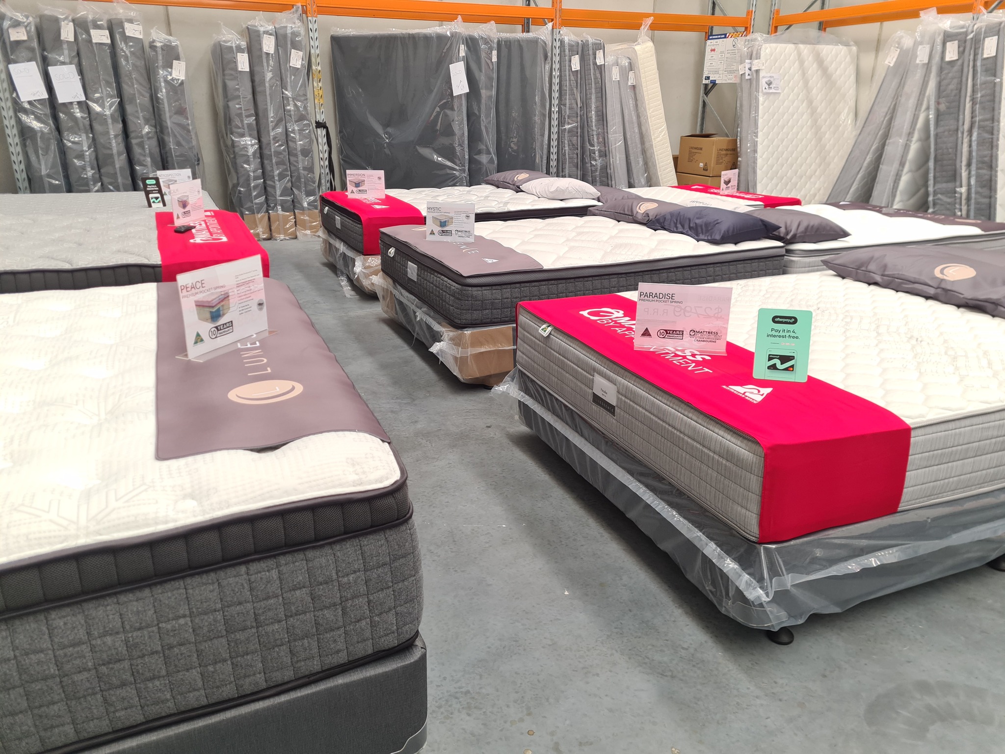 Australian-made pocket-spring mattresses in the Townsville showroom